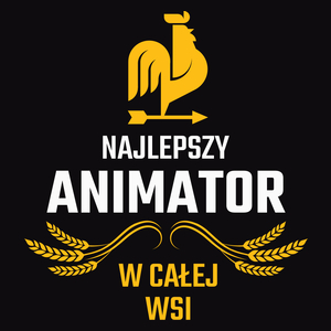 Najlepszy animator w całej wsi - Męska Koszulka Czarna