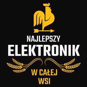 Najlepszy elektronik w całej wsi - Męska Koszulka Czarna