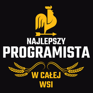 Najlepszy programista w całej wsi - Męska Koszulka Czarna