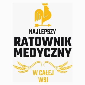 Najlepszy ratownik medyczny w całej wsi - Poduszka Biała