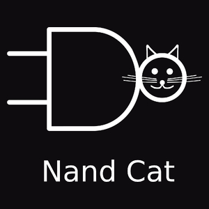 Nand cat - Męska Bluza Czarna