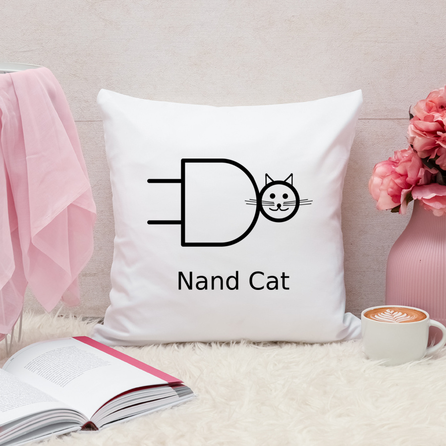 Nand cat - Poduszka Biała