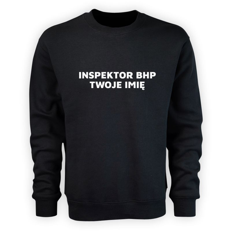 Napis Inspektor Bhp - Męska Bluza Czarna