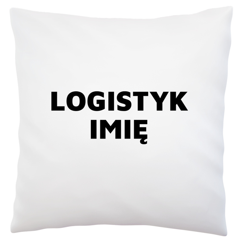 Napis Logistyk - Poduszka Biała
