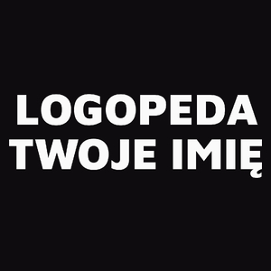 Napis Logopeda - Męska Koszulka Czarna