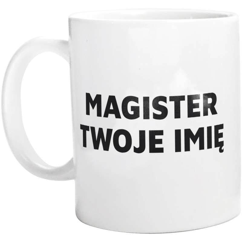 Napis Magister - Kubek Biały