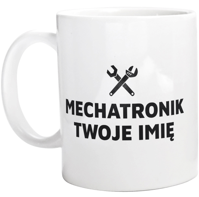 Napis Mechatronik - Kubek Biały