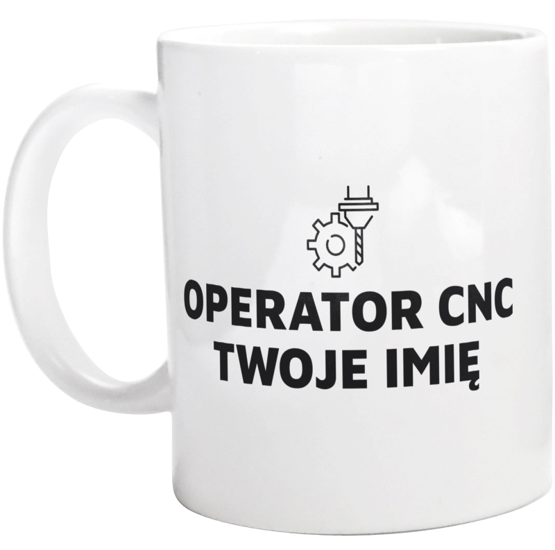 Napis Operator Cnc - Kubek Biały