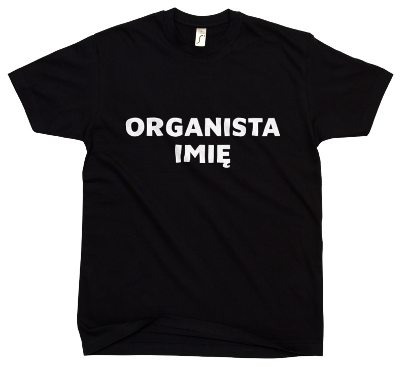 Napis Organista - Męska Koszulka Czarna