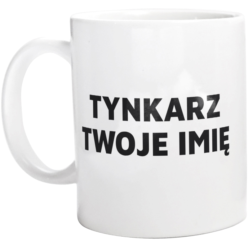 Napis Tynkarz - Kubek Biały