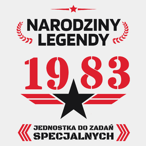 Narodziny Legendy 1983 40 Lat - Męska Koszulka Biała
