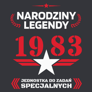 Narodziny Legendy 1983 40 Lat - Męska Koszulka Szara