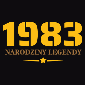 Narodziny Legendy 1983 Rok 40 Lat - Męska Bluza z kapturem Czarna