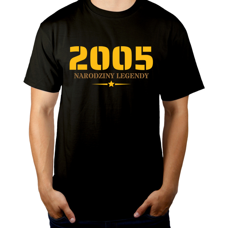 Narodziny Legendy 2004 Rok 18 Lat - Męska Koszulka Czarna