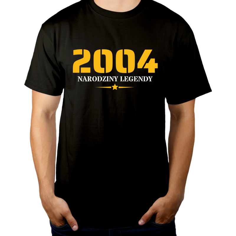 Narodziny Legendy 2004 Rok 18 lat - Męska Koszulka Czarna