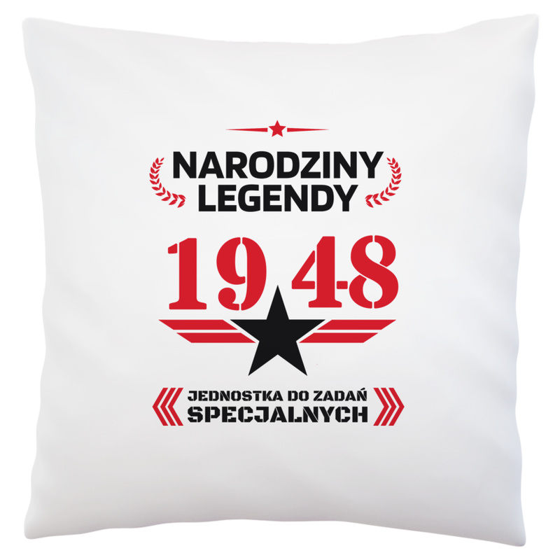 Narodziny Legendy -75 75 Lat - Poduszka Biała