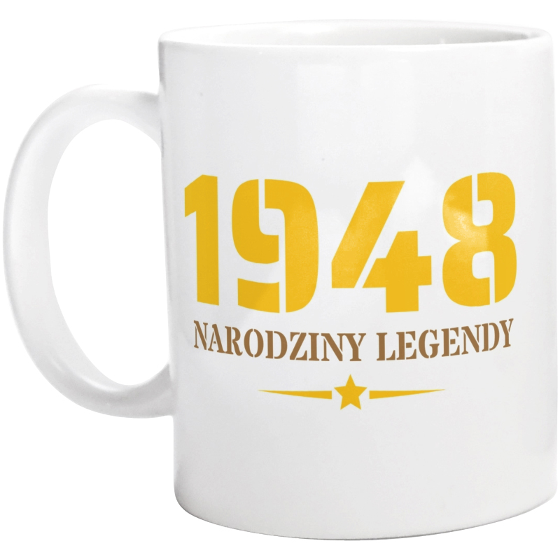 Narodziny Legendy -75 Rok 75 Lat - Kubek Biały