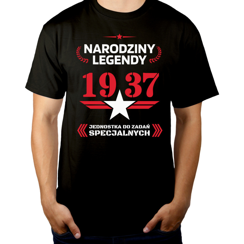 Narodziny legendy 1937 85 lat - Męska Koszulka Czarna