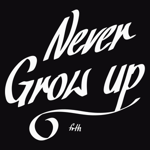 Never Grow Up - Męska Bluza Czarna
