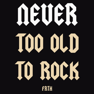 Never Too Old To Rock - Męska Bluza z kapturem Czarna