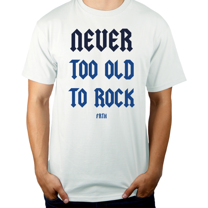 Never Too Old To Rock - Męska Koszulka Biała