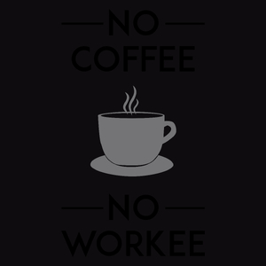 No Coffee No Workee - Męska Bluza z kapturem Czarna