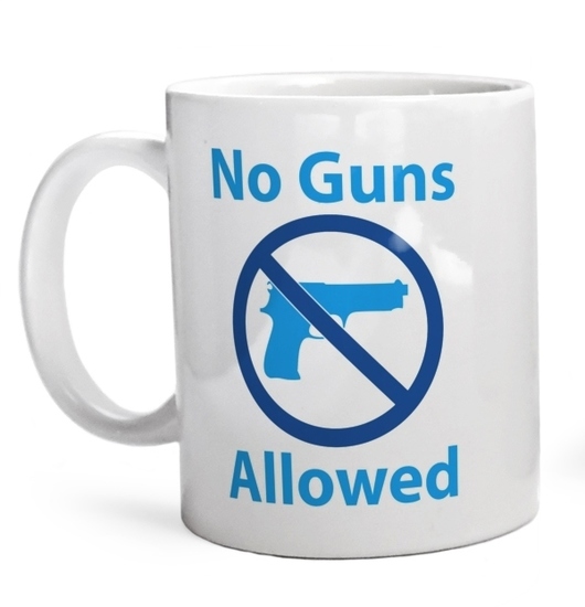 No Guns Allowed - Kubek Biały