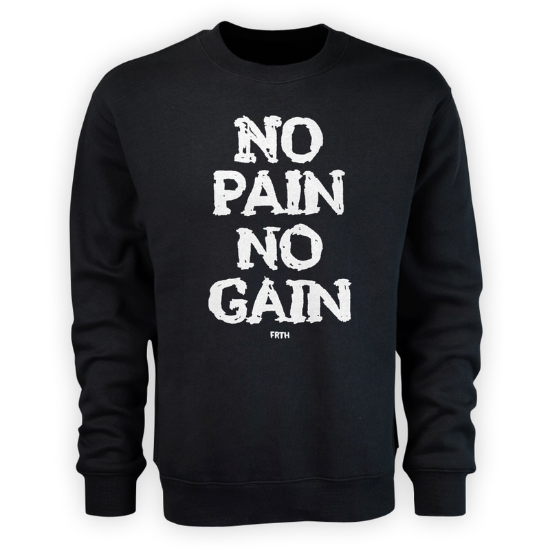 No Pain No Gain - Męska Bluza Czarna