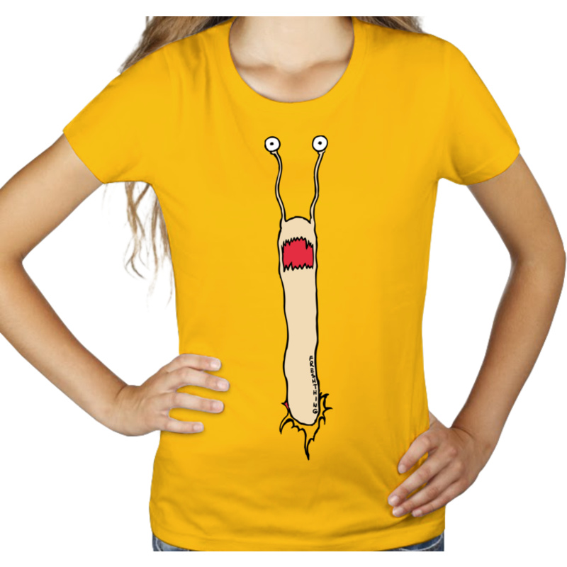 Obcy Ślimak - Damska Koszulka Żółta