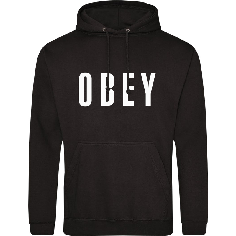 Obey - Męska Bluza z kapturem Czarna