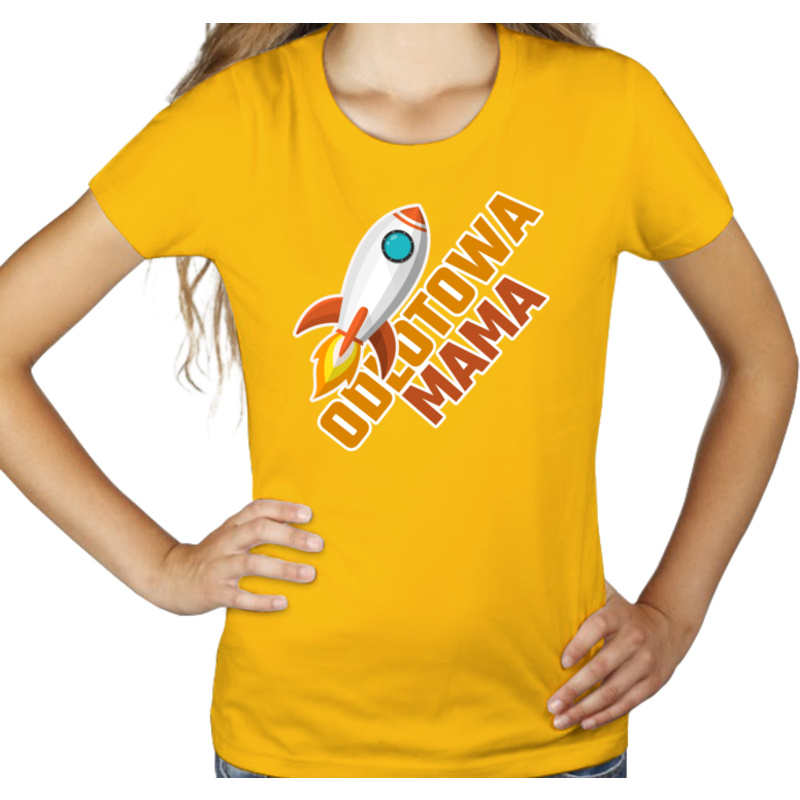 Odlotowa Mama - Damska Koszulka Żółta