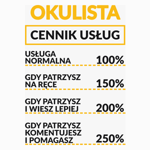 Okulista - Cennik Usług - Poduszka Biała