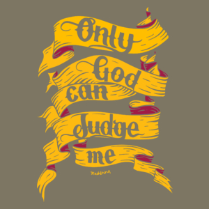 Only God Can Judge Me - Męska Koszulka Khaki