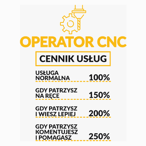 Operator Cnc - Cennik Usług - Poduszka Biała
