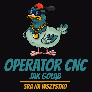 Operator Cnc Jak Gołąb - Męska Koszulka Czarna