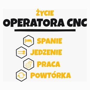 Operator Cnc - Spanie Jedzenie - Poduszka Biała
