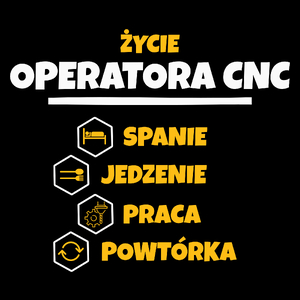 Operator Cnc - Spanie Jedzenie - Torba Na Zakupy Czarna