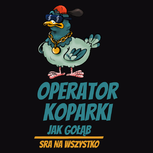 Operator Koparki Jak Gołąb - Męska Koszulka Czarna
