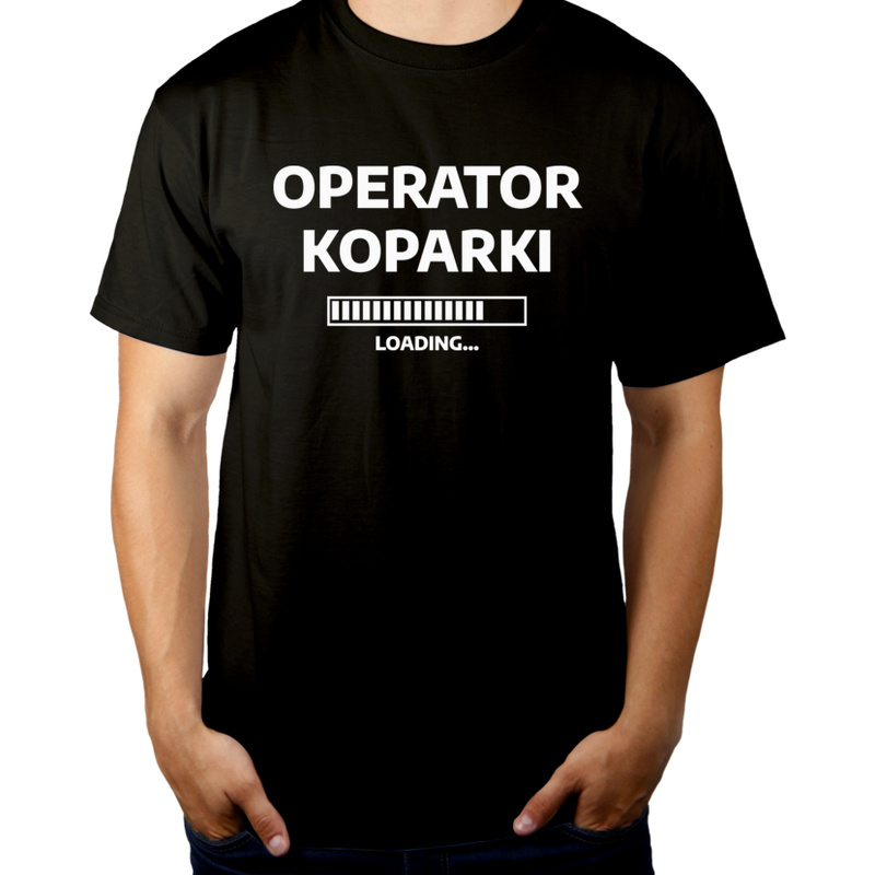 Operator Koparki Loading - Męska Koszulka Czarna