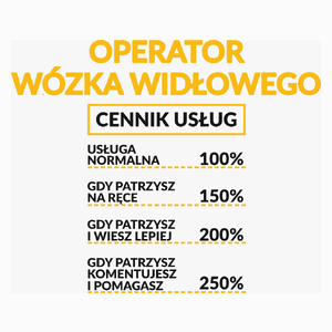 Operator Wózka Widłowego - Cennik Usług - Poduszka Biała