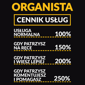 Organista - Cennik Usług - Męska Koszulka Czarna