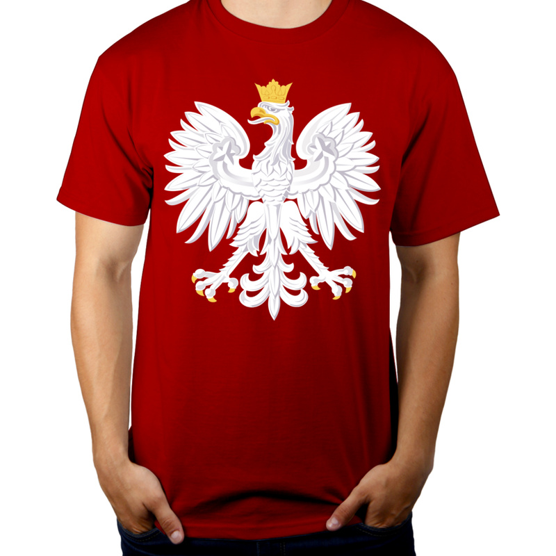 Orzeł Polski - Męska Koszulka Czerwona