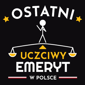 Ostatni Uczciwy Emeryt W Polsce - Męska Koszulka Czarna