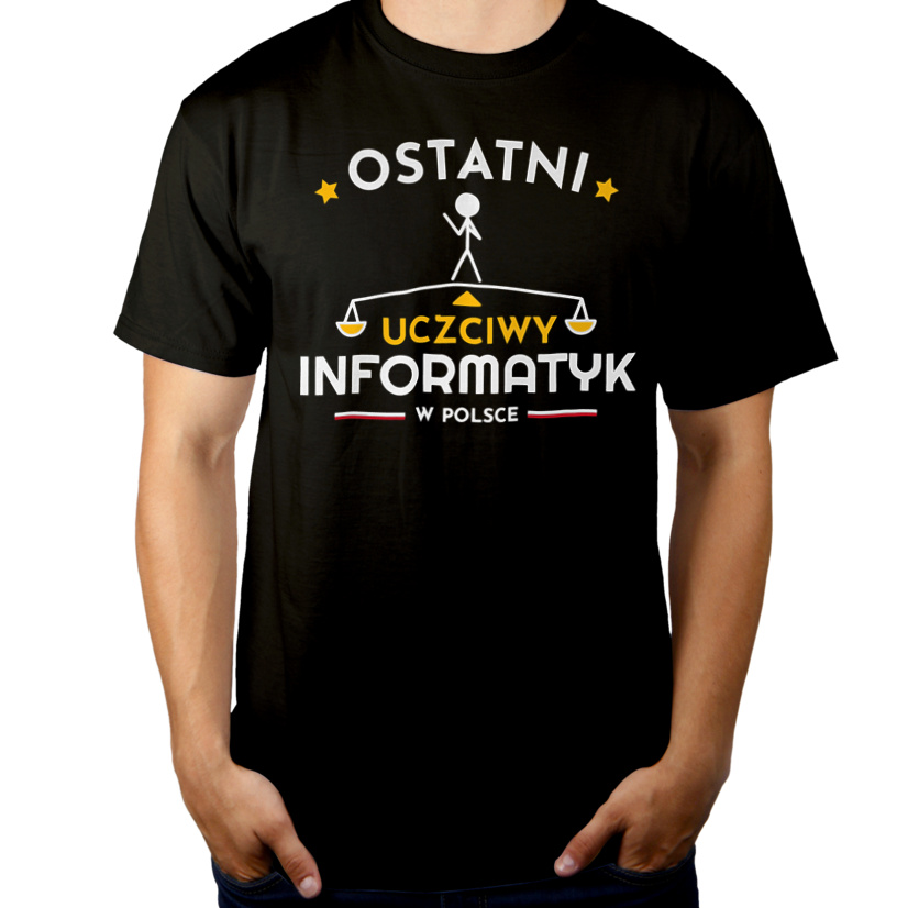 Ostatni Uczciwy Informatyk W Polsce - Męska Koszulka Czarna