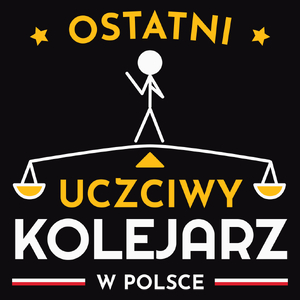 Ostatni Uczciwy Kolejarz W Polsce - Męska Koszulka Czarna