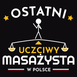 Ostatni uczciwy masażysta w polsce - Męska Koszulka Czarna