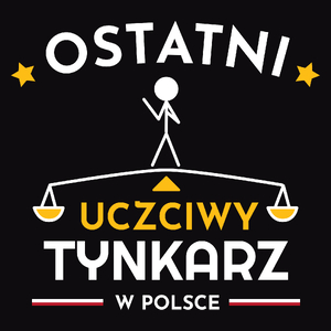 Ostatni uczciwy tynkarz w polsce - Męska Koszulka Czarna