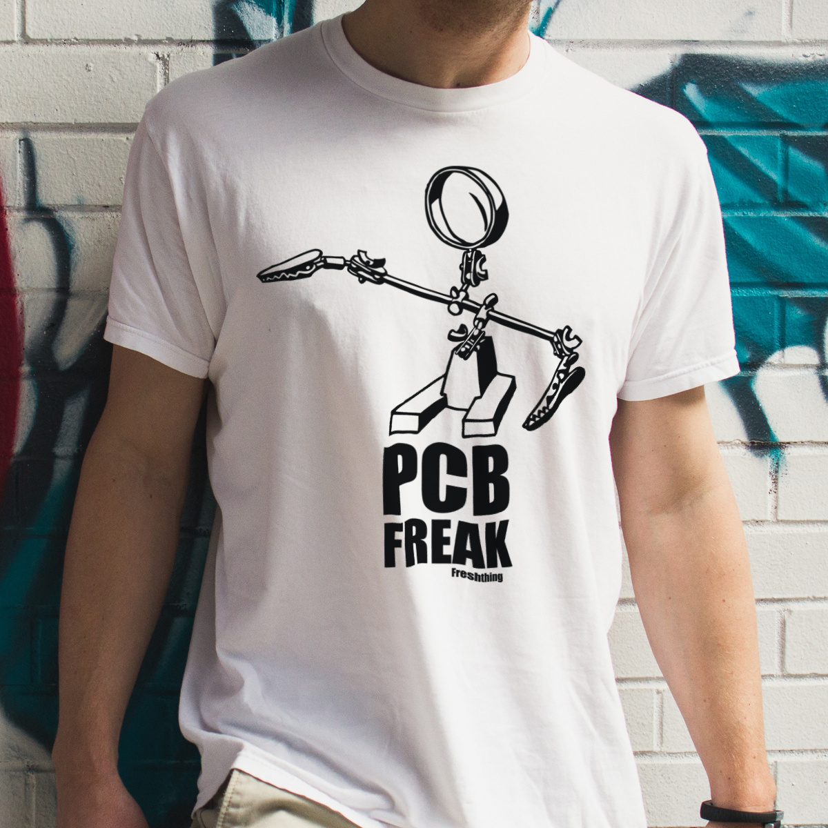 PCB Freak - Męska Koszulka Biała