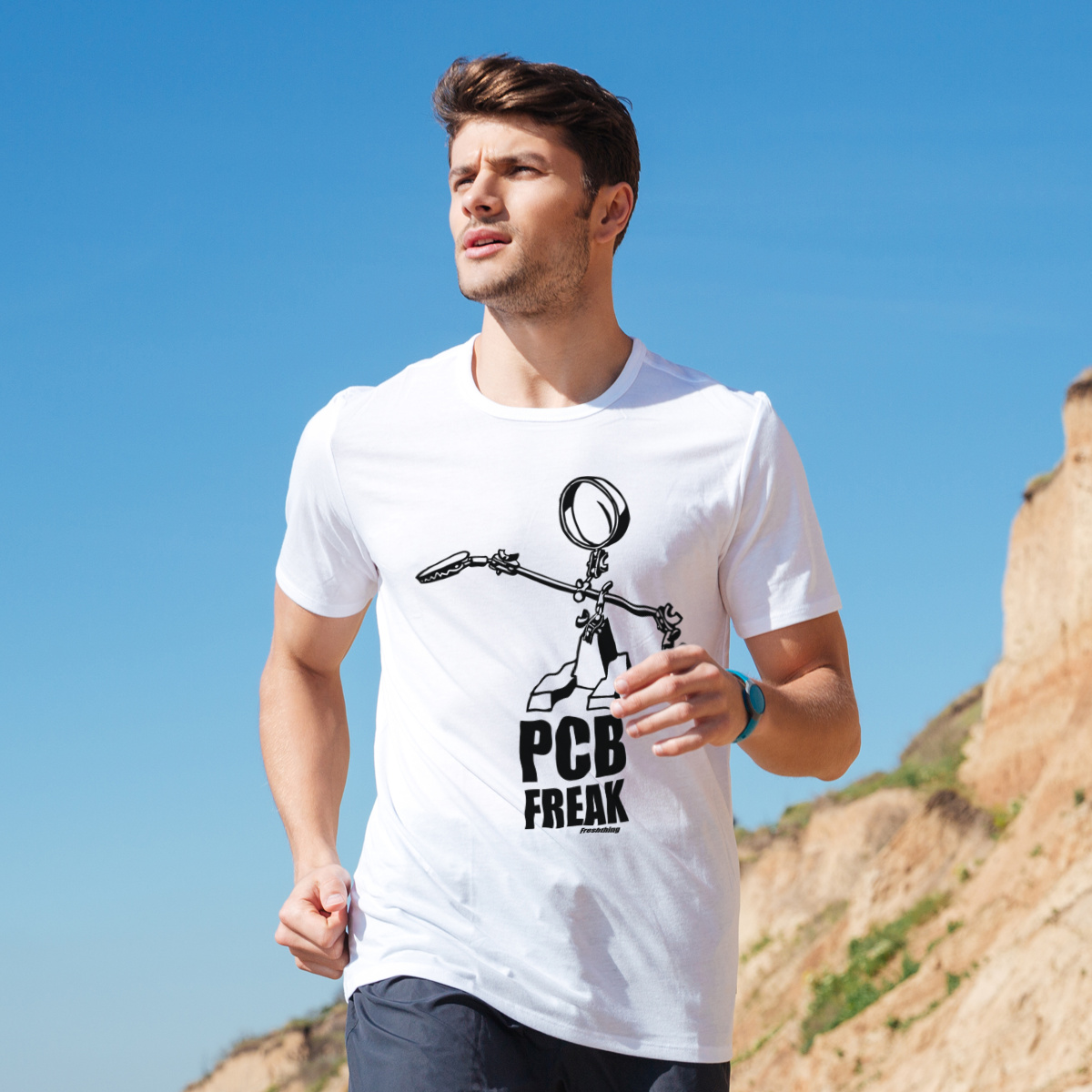 PCB Freak - Męska Koszulka Biała
