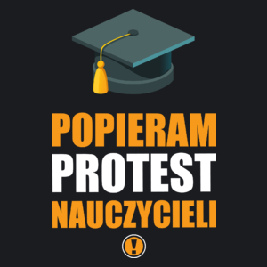  #POPIERAM Protest Nauczycieli - Damska Koszulka Czarna